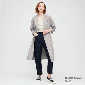Uniqlo Slate Linen Trench